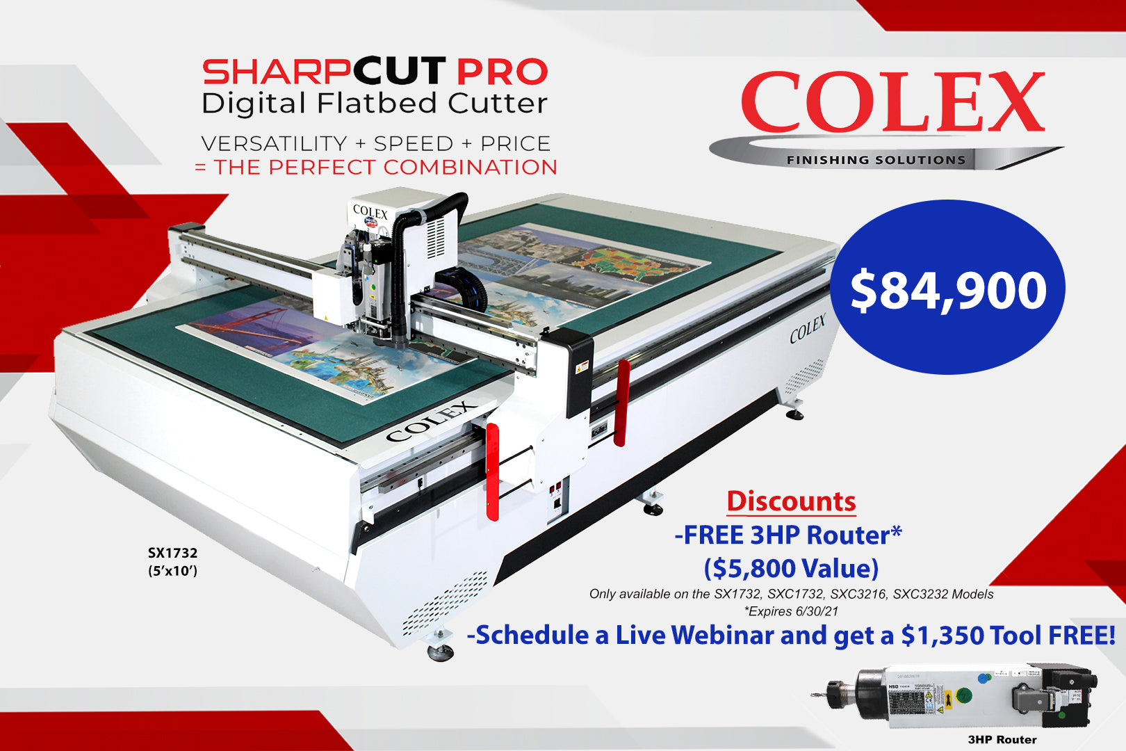 COLEX SHARPCUT PRO Digital Flatbed Cutter